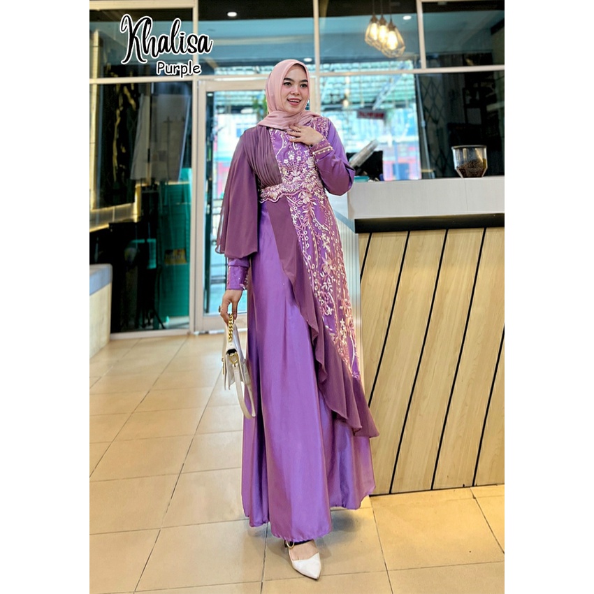 GAMIS PESTA NIKAHAN KHALISA DRESS BORDIR