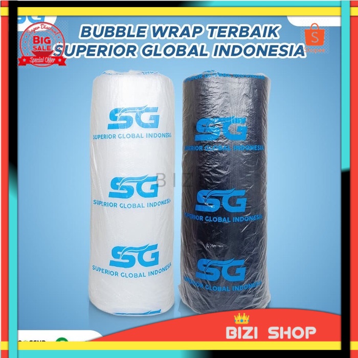 

Plastik Bungkus Kemasan Bubble Wrap 1 Roll Hitam 120 cm x 50 m 120x50 - Hitam