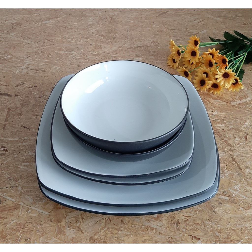 00129 Dinner Set Keramik Noritake Persegi Set 6 Pcs / Dinner Set Keramik Noritake / Dinner Set