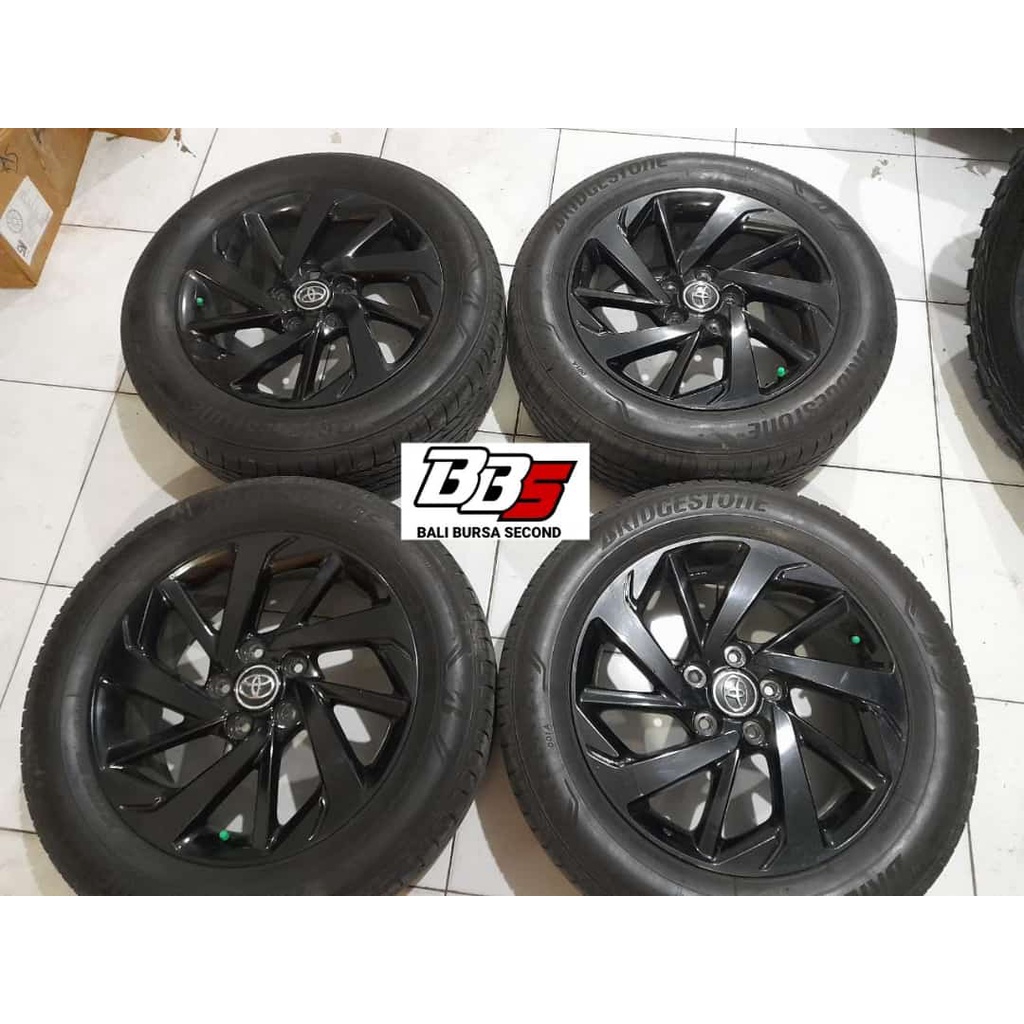 velg mobil bekas new rush ring 17 pcd 5x114 & ban 215/60 cocok untuk inova, rush, terios, hrv, crv, 
