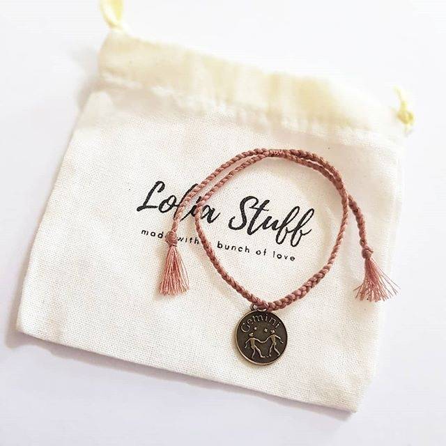 Zodiac braided peachnude (gelang zodiak /gelang couple /gelang etnik / gelang)