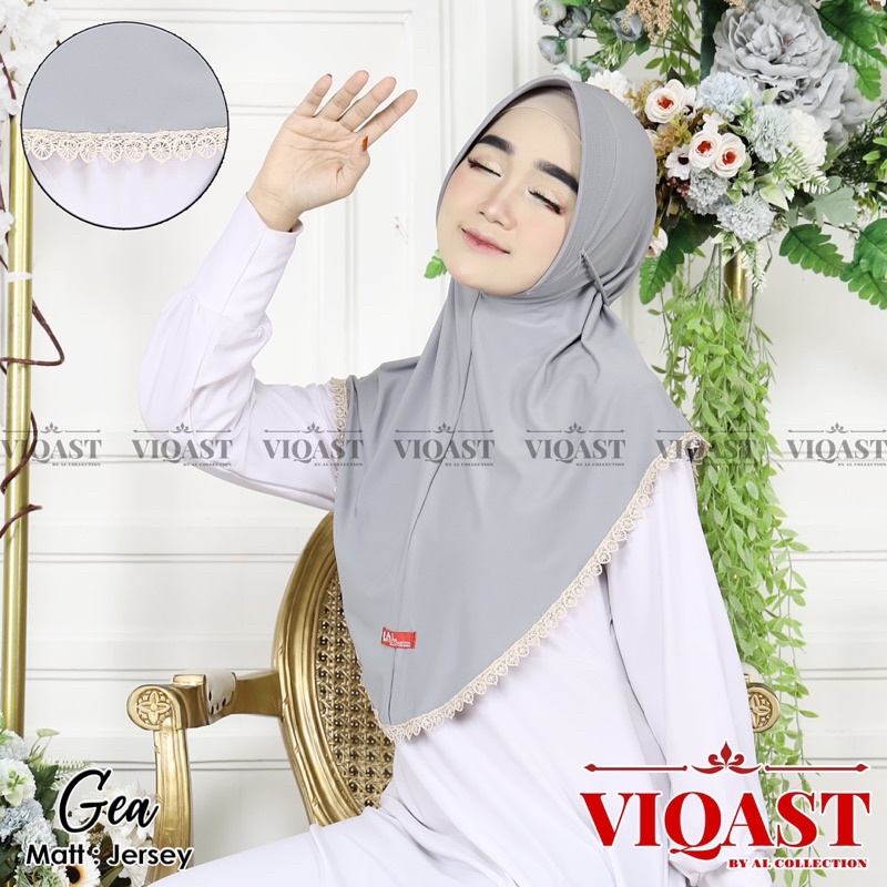 Hijab Bergo Gea Renda Tali Kepang Pet ORIGINAL VIQAST