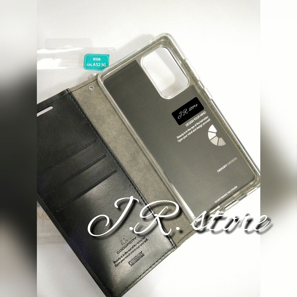 LEATHER Flip Case Premium SAMSUNG A52 5G dan 4G