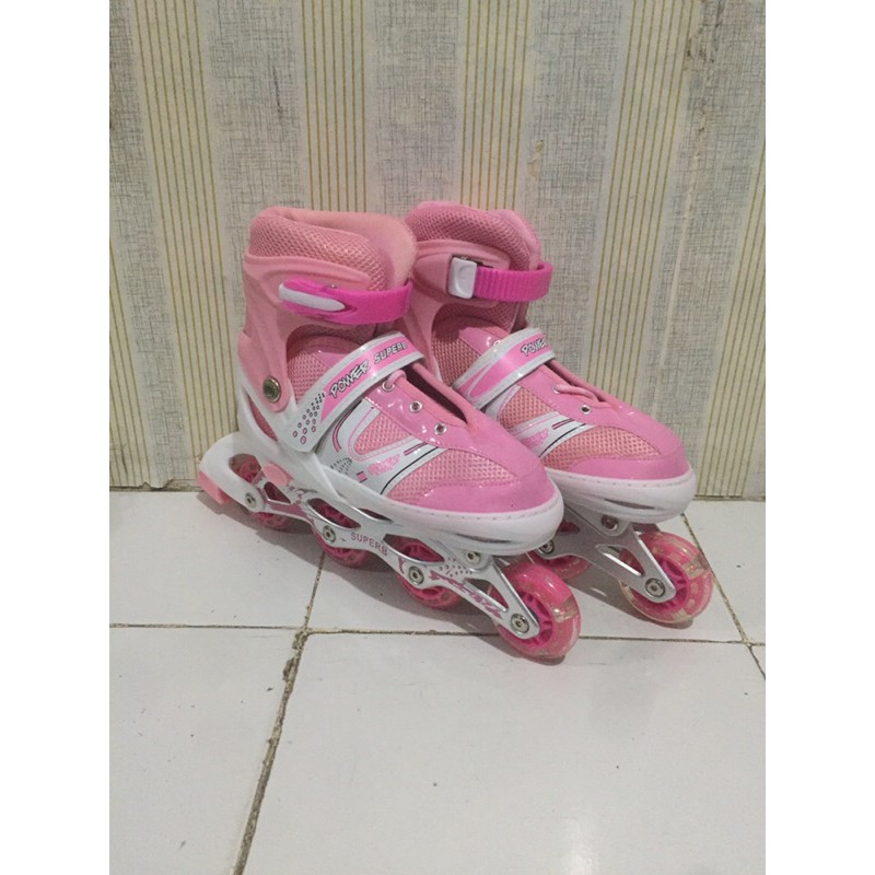 SEPATU RODA ANAK WARNA PINK POWER AOSITE