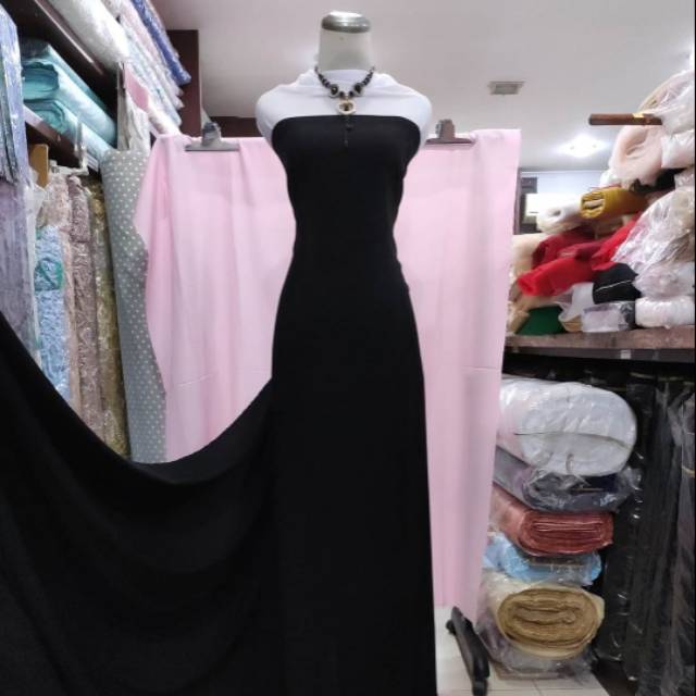 Kain katun  Jet Black Stretch