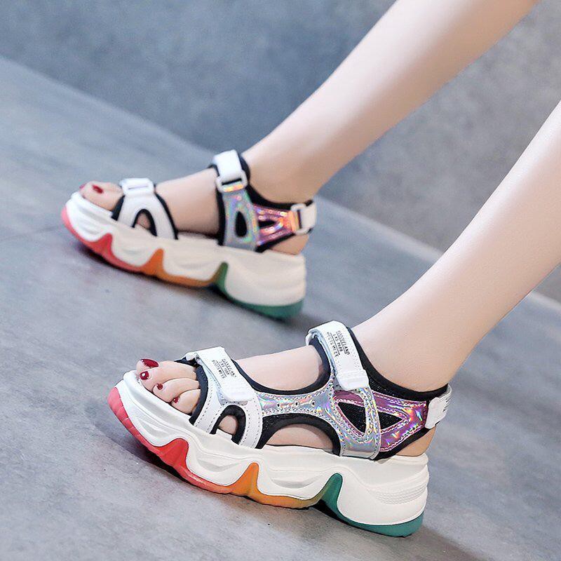 1001 SEPATU PLATFORM MIZU RAINBOW WANITA !!!