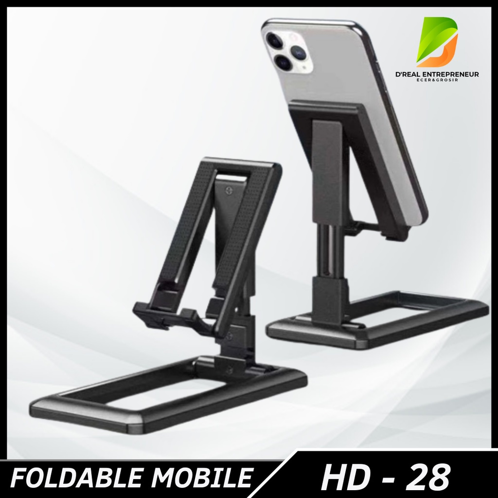 Foldable Mobile Phone Desktop Stand Bracket Holder Stand Hp - khusus buat HP kecil - Tidak untuk Tab HD28