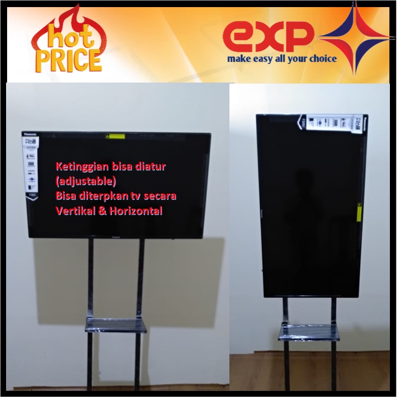 Garansi cocok!!! Bracket TV Standing 32&quot; s/d 65&quot; SAMSUNG pakai RODA KOKOH 100% BESI MURNI