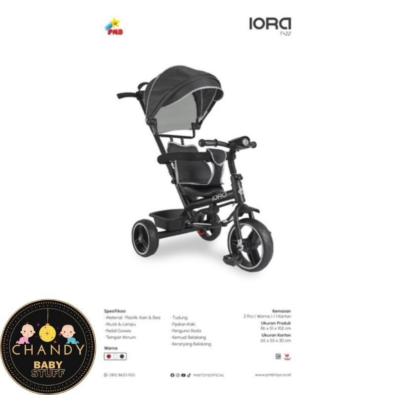 SEPEDA ANAK RODA TIGA IORA PMB T22 TRICYCLE