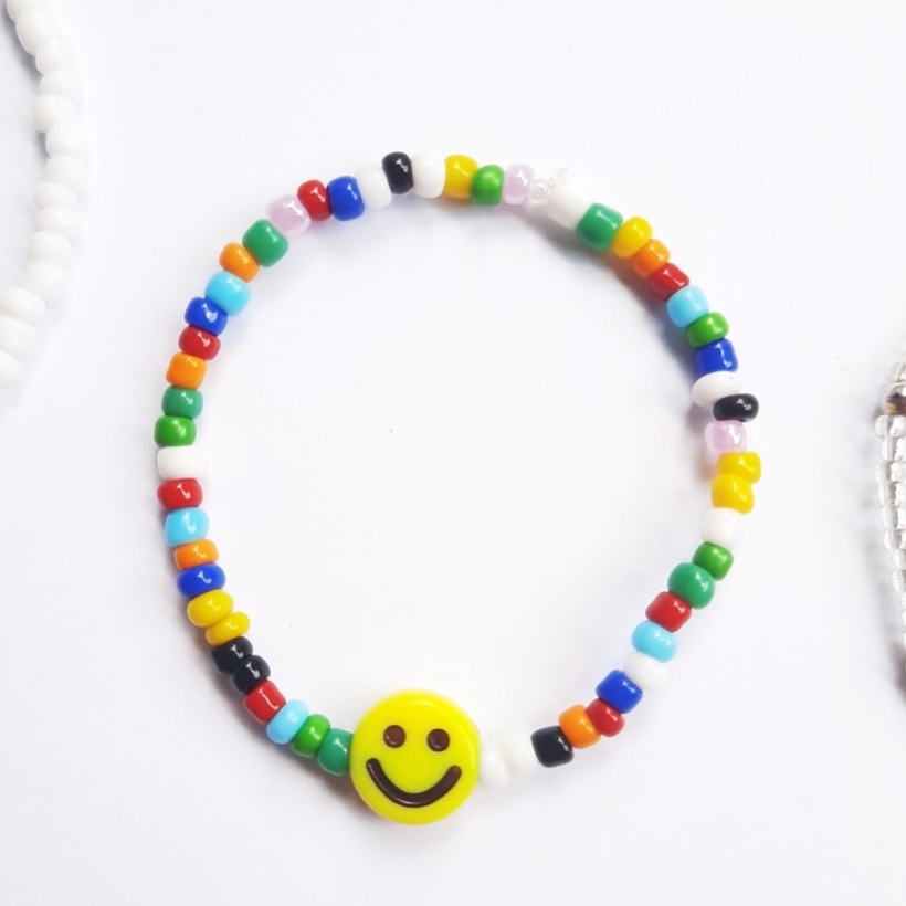 Smile Beads Bracelet, Gelang Persahabatan, Gelang Couple, Happy Bracelet