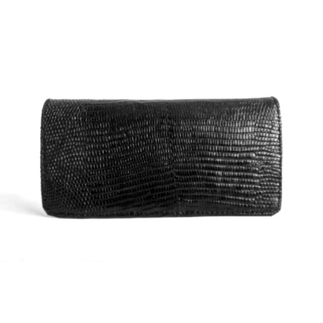 Dompet Pria Panjang Kulit Biawak Asli 100% - Warna Hitam