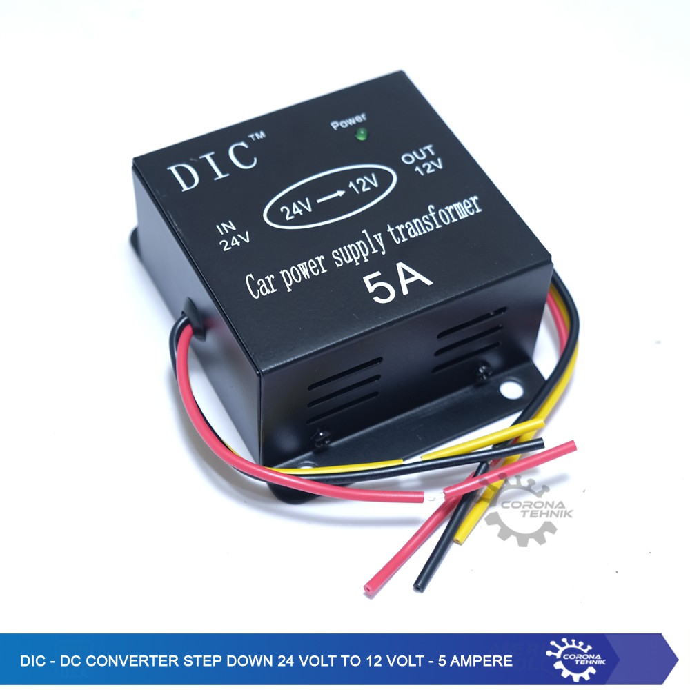 DIC - DC Converter Step Down 24 Volt to 12 Volt - 5 Ampere