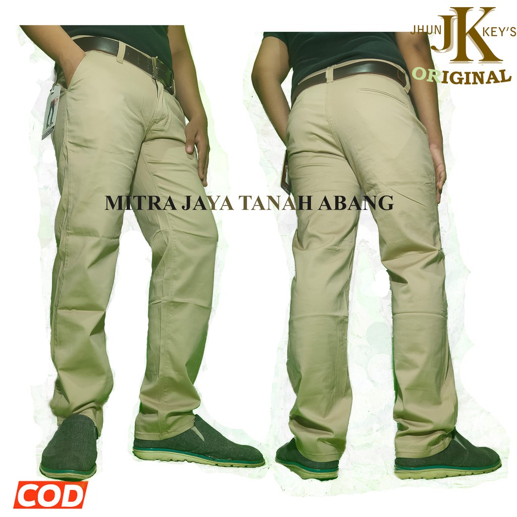 CELANA CHINO IMPORT PREMIUM 100%  MERK JK UKURAN 27-32/TWILL STRETCH/CHINO PRIA/CHINOS IMPOR/CHINO T
