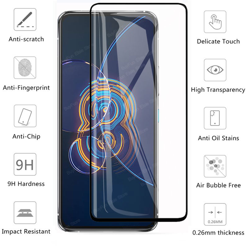 pelindung layar tempered glass 9h untuk asus zenfone 8 flip