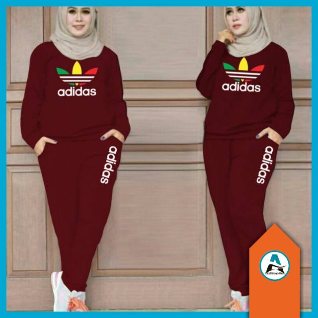 6900 - Baju setelan wanita setelan training (Terlaris) pakaian cewek keren modis hijab cantik nyaman