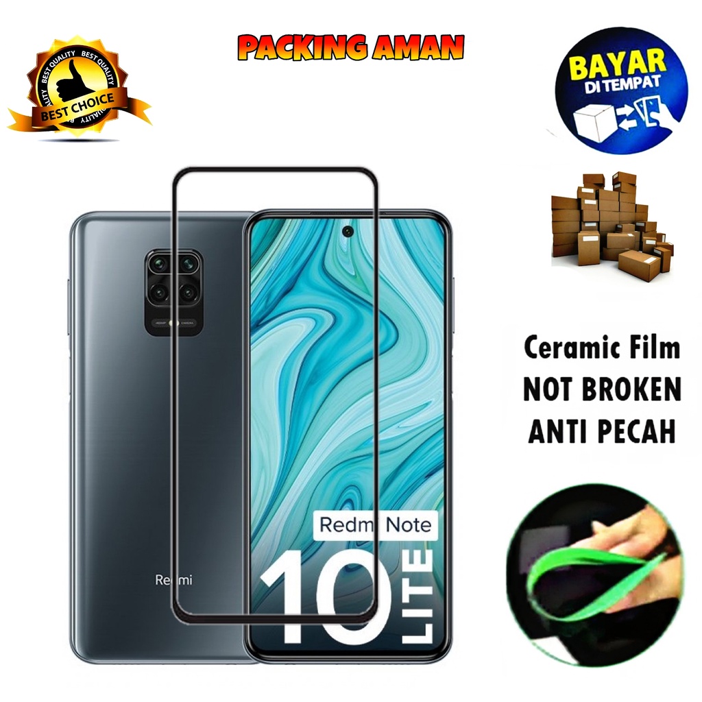 Tempered Glass Xiaomi Redmi Note 10 Lite 4G FULL COVER FULL SCREEN Ceramic Film Anti Gores