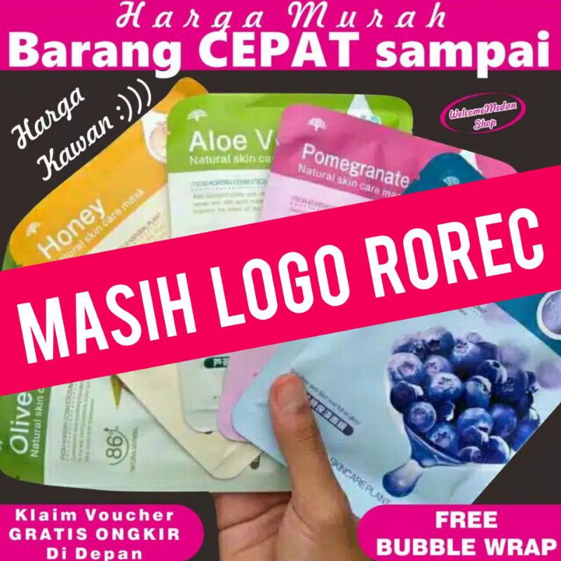 ROREC MASKER SHEET NATURAL SKIN CARE | Shopee Indonesia