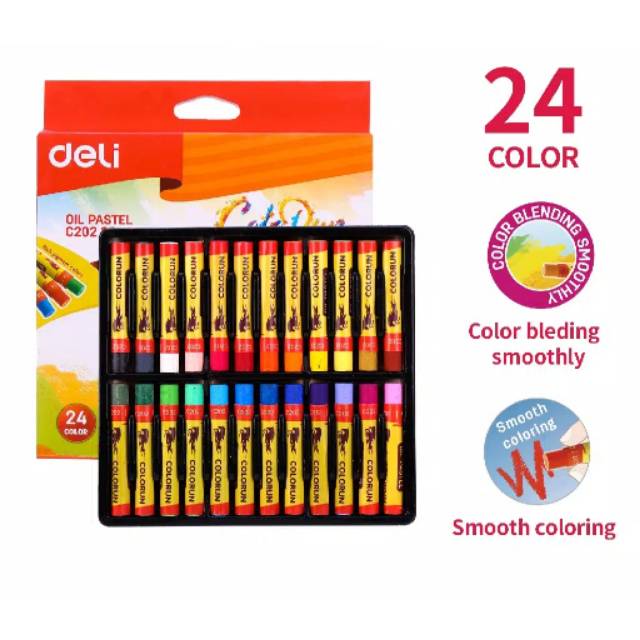 

Deli Oil Pastel Crayon 24 Warna kualitas tinggi