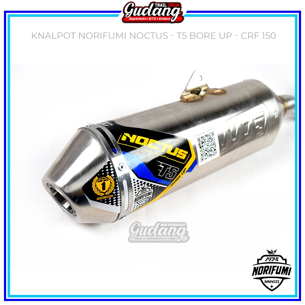 Knalpot Kenalpot Muffler Norifumi Noctus T5  STAINLESS BORE UP ORIGINAL KLX BIGFOOT DT CRF 150 WR 155