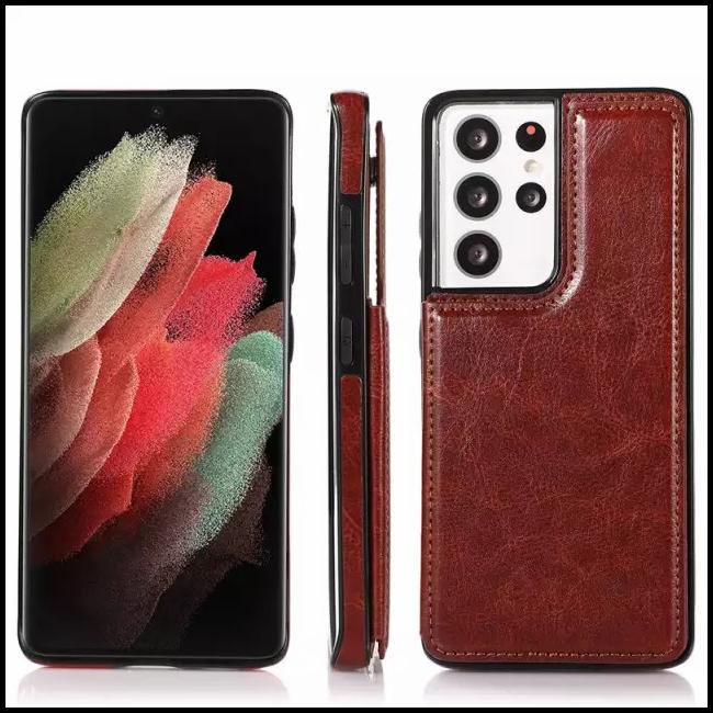 Samsung Galaxy S22 Ultra / S22 Plus / S22 5G Soft Case Dompet Kulit