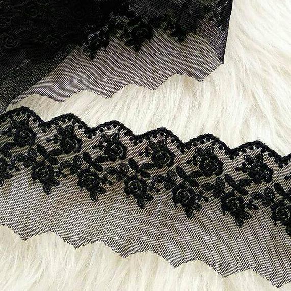 PENAWARAN BESAR Renda tile bunga bordir rajut brokat gyper / giper katun baju mukena kebaya gamis me