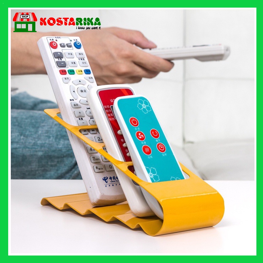 Remote Control Stand Holder Rack Rak Tempat Penyimpan Remote TV AC DVD