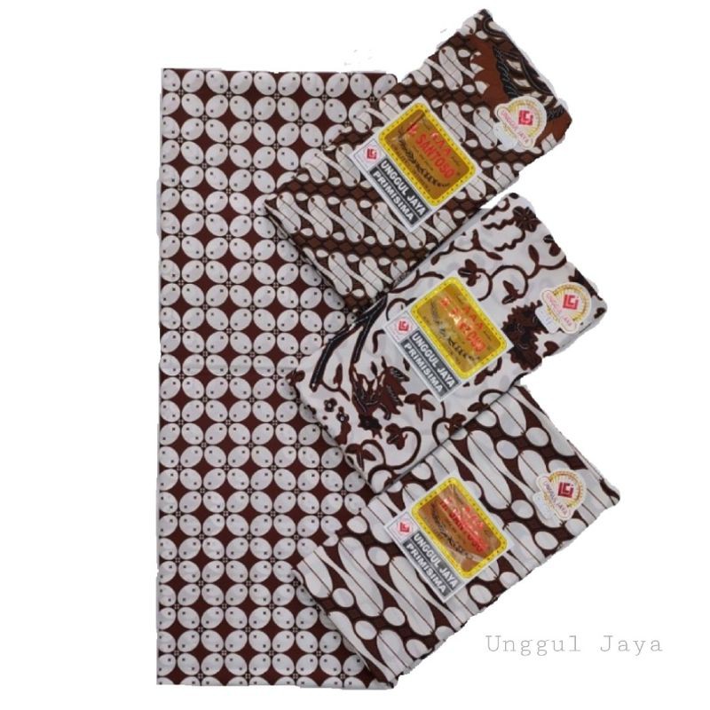 UNGGUL JAYA Kain Batik Jarik H. Santoso AAA (Putih) Produksi PT. Unggul Jaya Sejahtera Primissima Ba