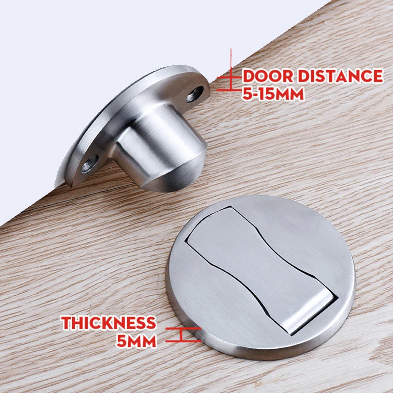 Penahan Pintu Anti-Collision Magnetic Door Stopper - KAK-883 - Silver