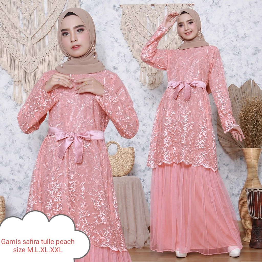 [ BEST SELLER ] Gamis Safira mix Brukat JUMBO XXXXXXL / BAJU DEWASA MURAH TERBARU 2022 / Gamis Kondangan / Gamis Bridesmaid