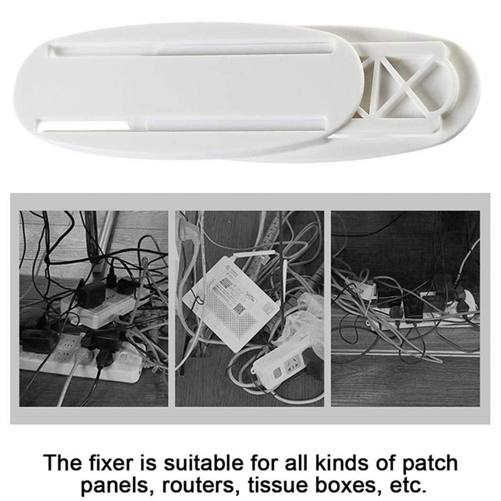 [Elegan] Line Board Holder Rak Dinding Bebas Pukulan Stand Board Router Soket Dinding Holder Rak Tancap Pasang Power Strip Holder