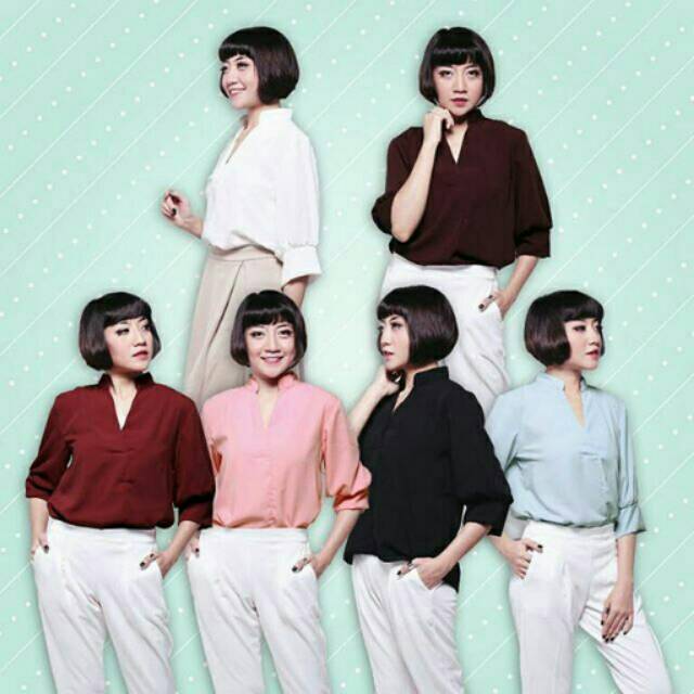 Mild Blouse Baju Atasan Wanita Casual Lengan 3/4 Twistcone Polos