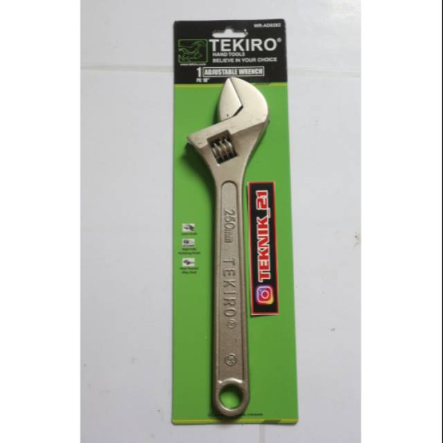 (TEKIRO) Kunci Inggris 10" KUNCI INGGRIS TEKIRO 10 IN KUNCI INGGRIS 250 MM TEKIRO