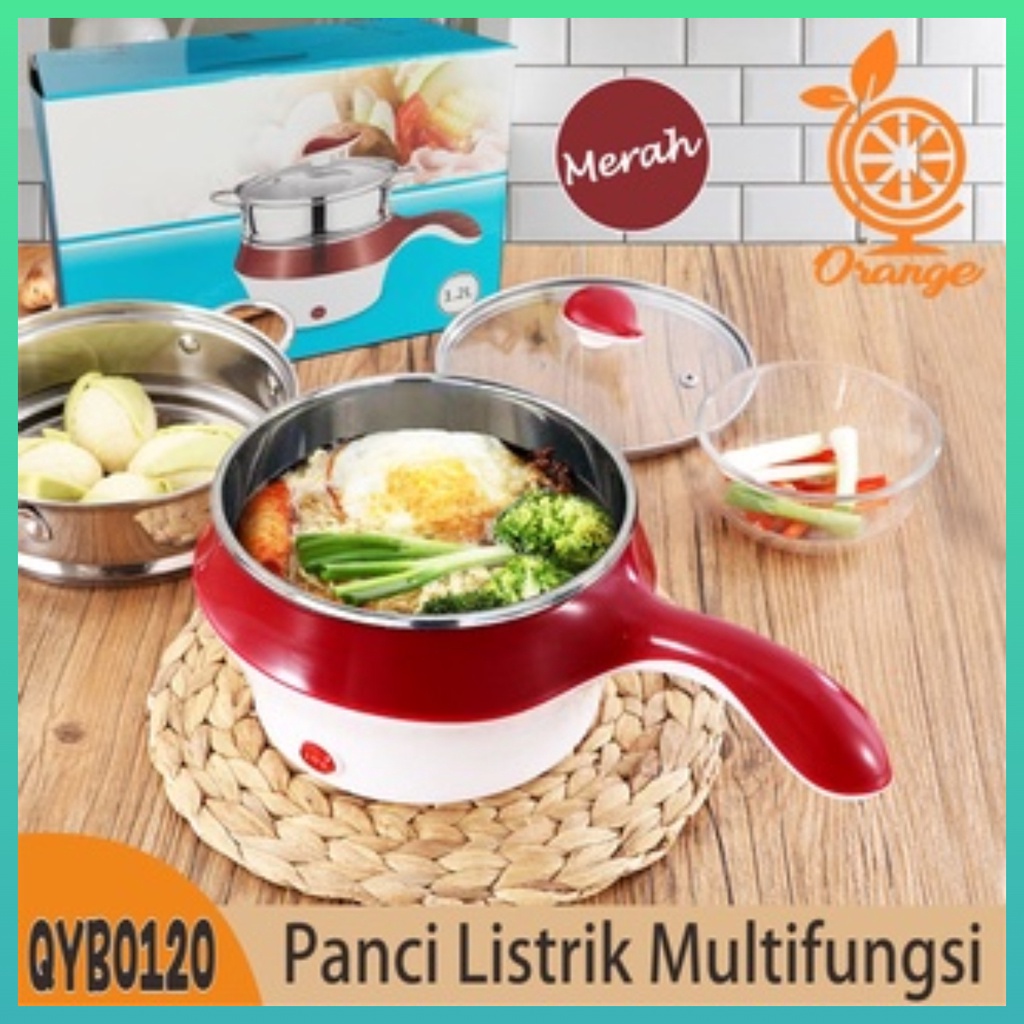 Panci Listrik Multifungsi GRATIS KUKUSAN Panci Elektrik Pegangan Anti Panas Worldhome66