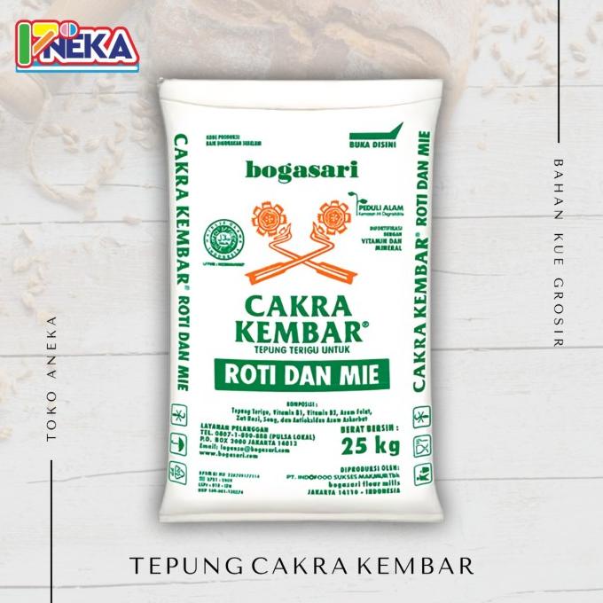 

SALE Tepung Terigu Cakra Kembar 1 ball 25kg
