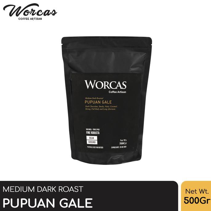 

WORCAS Kopi Fine Robusta Pupuan Gale 500 Gram - Medium Dark Roast - KOPI BIJI