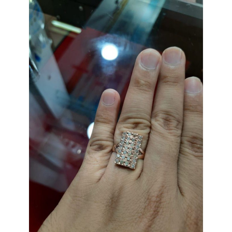 [MURAH] Cincin Berlian Medan model persegi + surat pembelian