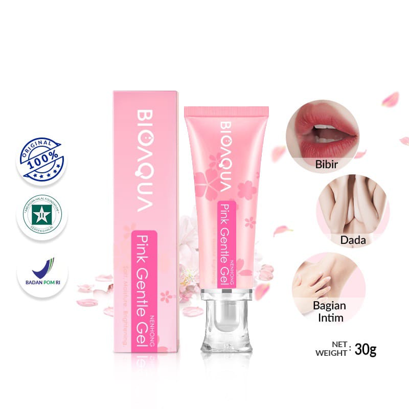 Bioaqua Nenhong Pink Gentle Gel Lip Serum Pemerah Bibir Pecah Pecah Puting BPom