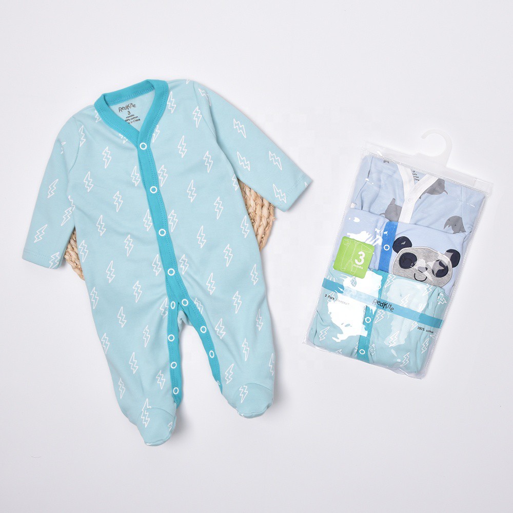 Sleepsuit Bayi Laki Laki - Pajamas Baby Premium Tutup Kaki isi 3Pc P010