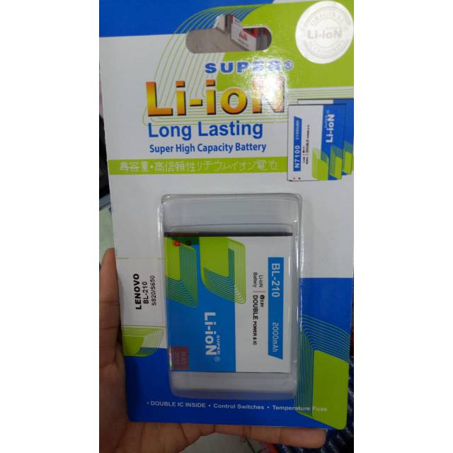 Baterai Super Li-ioN Double Power LENOVO BL-210 A606 A536 A328 S820 S650