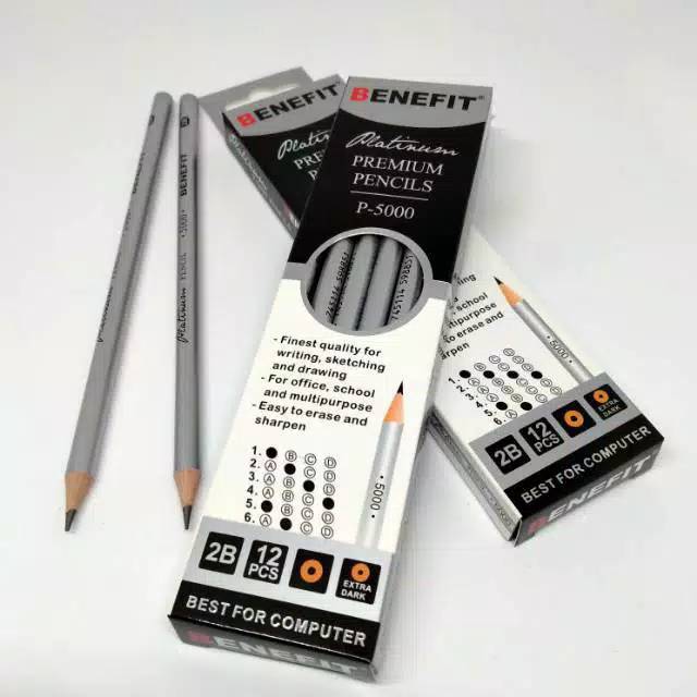 

PENSIL 2B METALIK SILVER PLATINUM BENEFIT P - 5000 ( isi 12 pcs )