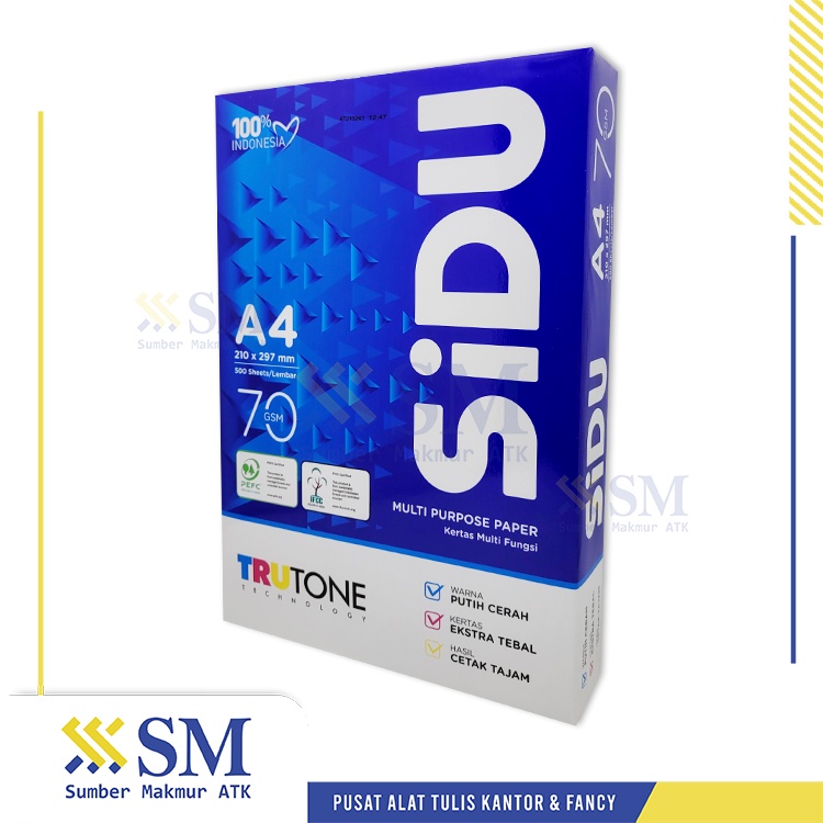 

KERTAS HVS PUTIH A4 SIDU 70 GSM