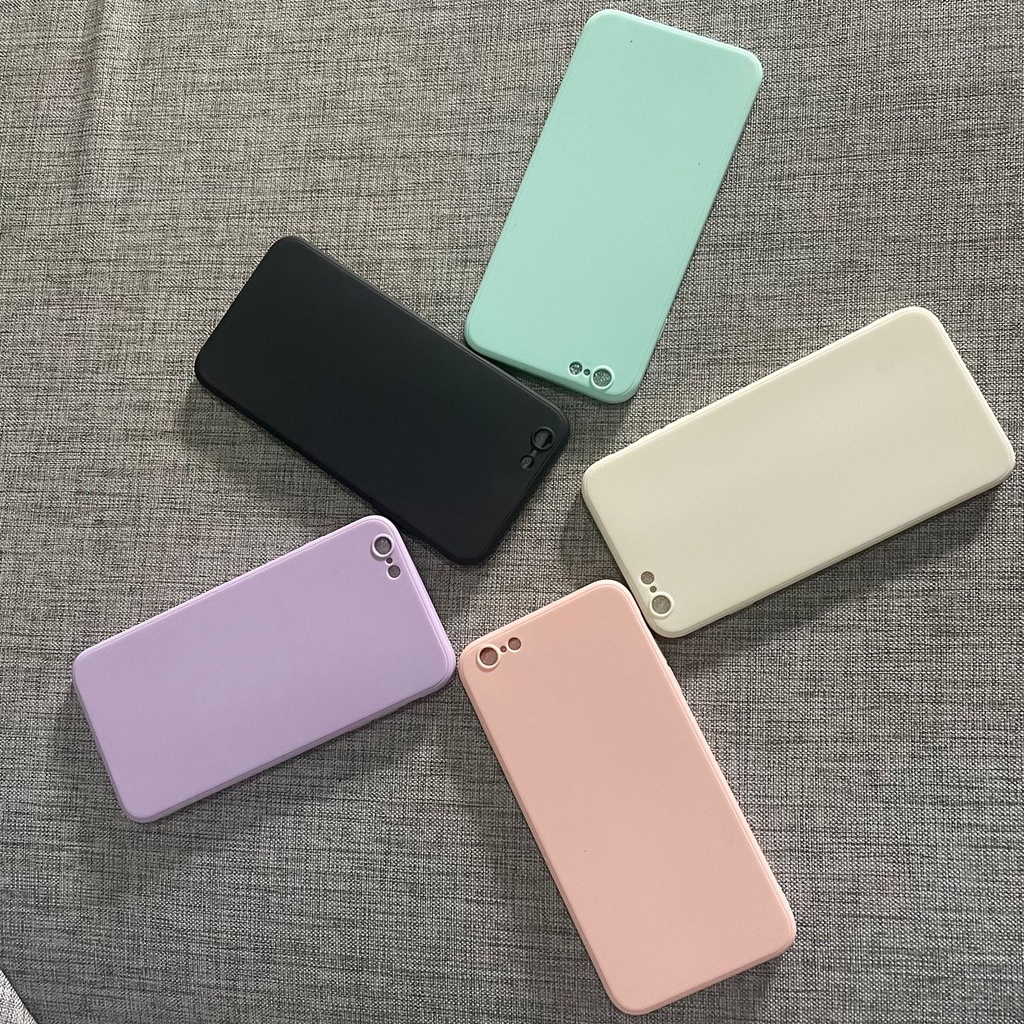 Softcase Iphone 6 plus/6s plus- Case Macaron Square Edge - Case Murah - Case Keren - Case Iphone Terlaris - Case Polos Candy -  Case HP - Case Android -  Case Aesthetic - Case Polos - Case Unik