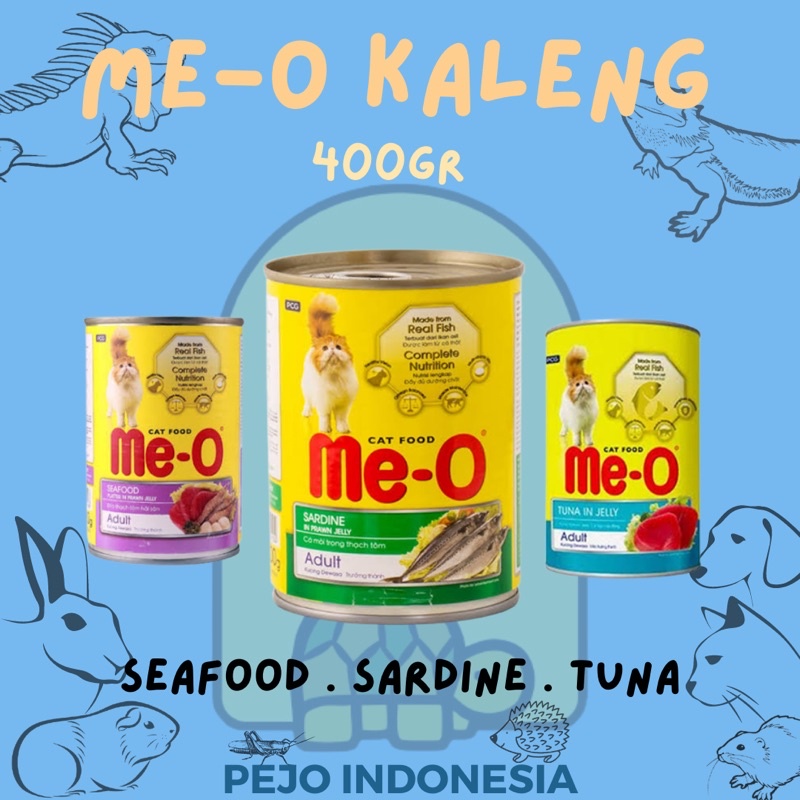 Meo Kaleng Makanan Basah Tuna Sardine Seafood Me-o 400gr