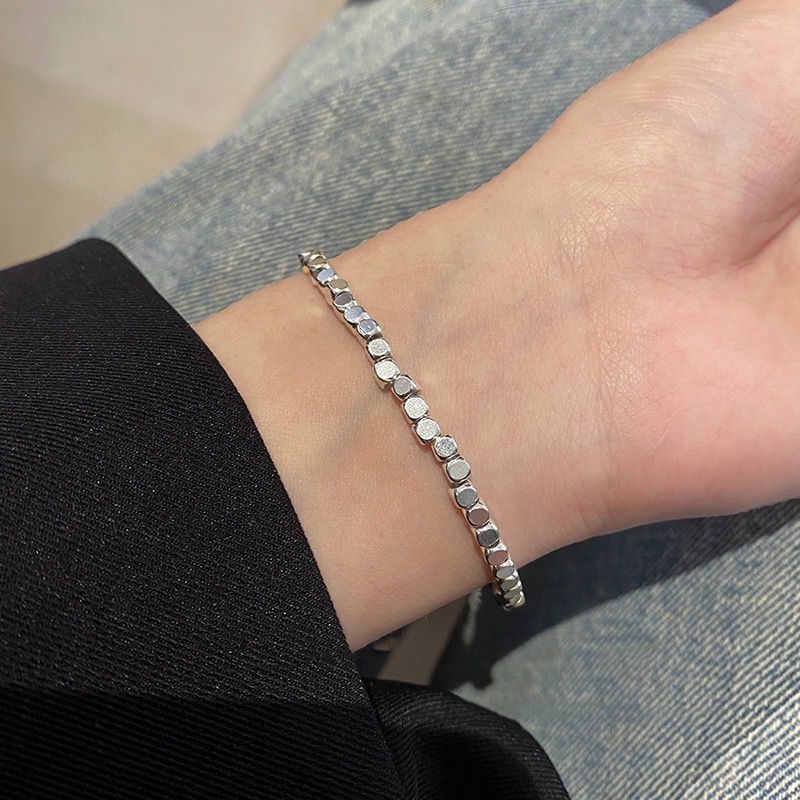 Gelang Manik-Manik Bentuk Persegi Geometris Untuk Wanita