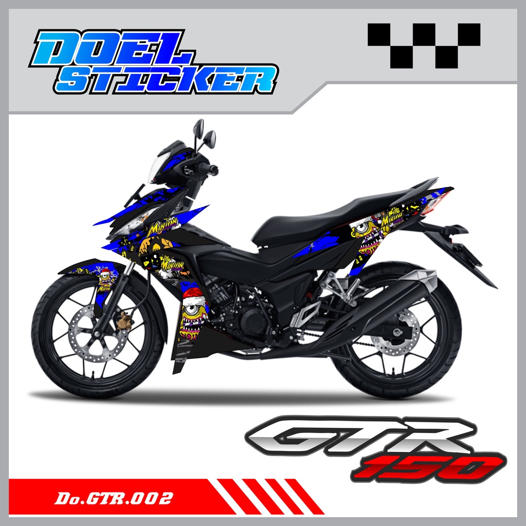 STICKER STRIPING GTR 150 - STICKER STRIPING LIST VARIASI HOLOGRAM , CROME GTR 150 DOEL 002