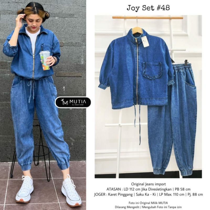 JOY SET/SETELAN ORIGINAL MUTIA [Joy Set #14#25#44#46#47#48] • Setelan Jeans Import