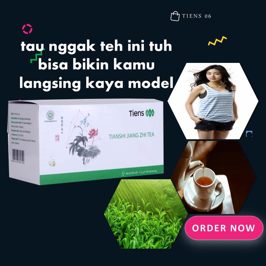 Teh celup jiang zhi tea peluntur lemak perut buncit teh herbal pelangsing teh diet