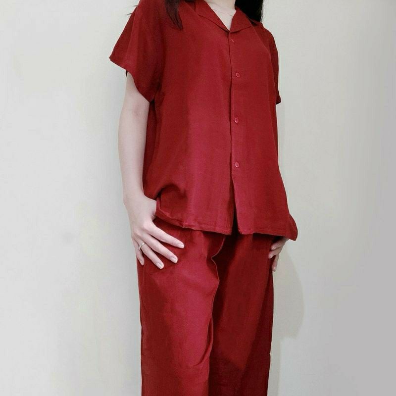 Gilda Rayon Set Polos Wanita Hitam