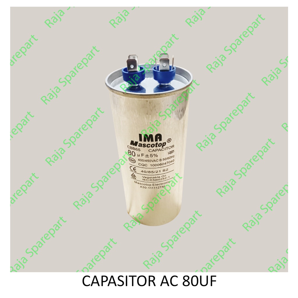 Capasitor AC Single 80uf (HANYA PENGIRIMAN PULAU JAWA)