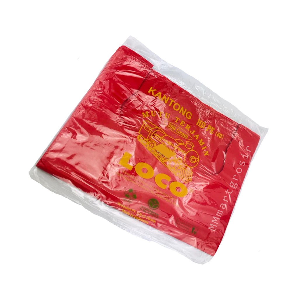 Loco / Kantong HDPE 40 / Kantong Plastik Merah / 500g